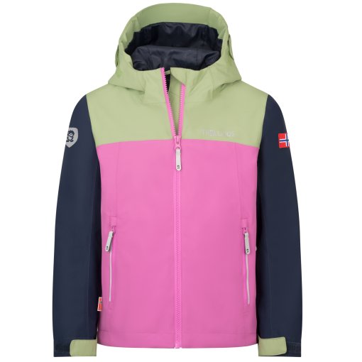Foto de Trollkids Chaqueta Niño - Telemark - Pistachio Green/Mallow Pink/Navy