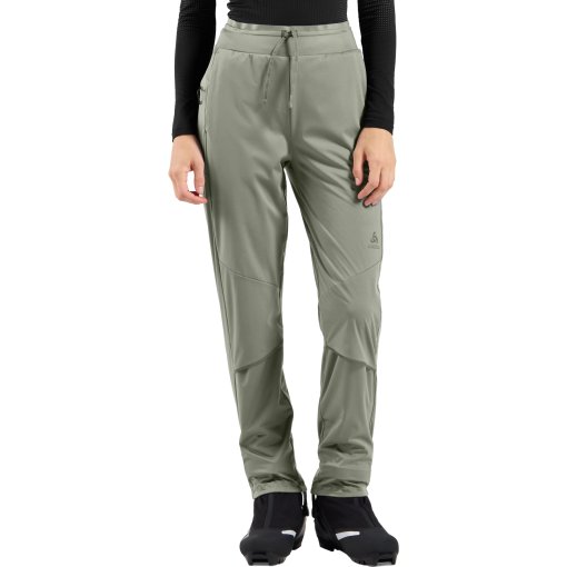 Photo produit de Odlo Pantalon Ski de Fond Coupe-Vent Femme - Zeroweight Pro Warm - shadow
