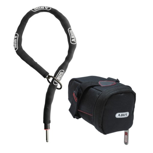 Kuva tuotteesta ABUS Adaptor Chain Classic Runkolukon plug-in-vaijeri + Satulalaukku ST 5950 - 5.5 mm | 130 cm | 5.5KS/130 musta