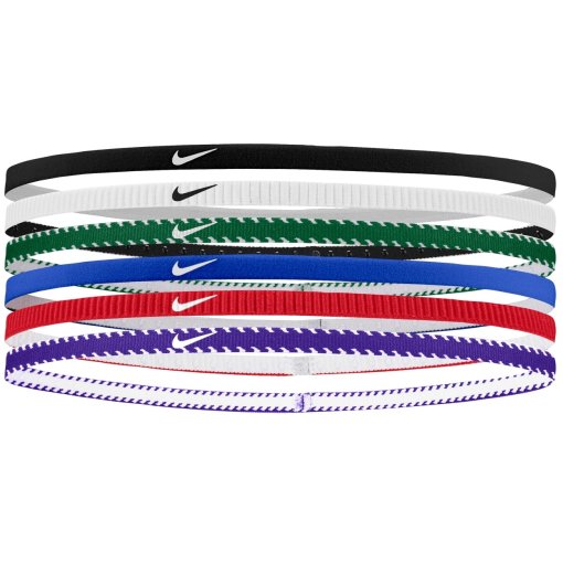 Produktbild von Nike Flex Classic Slim Haarbänder - 6 Pack - game royal/university red/white 475