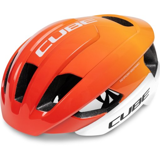 Image de CUBE Casque Vélo Route - HERON - Teamline white´n´orange