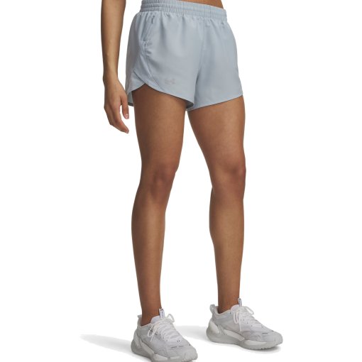 Foto de Under Armour UA Fly By Pantalón corto de 3 pulgadas para mujer - Blue Fog/Reflective