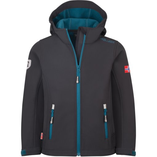Foto de Trollkids Chaqueta Niño - Trollfjord - Negro/Petrol