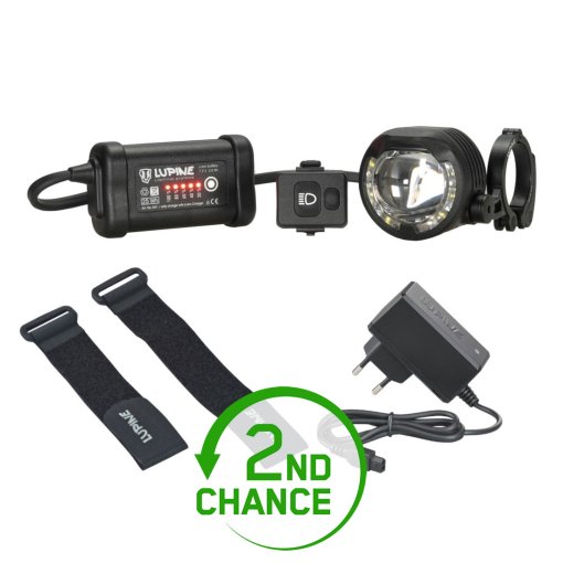 Photo produit de Lupine SL AF4 Front Light with Remote and 3.5 Ah SmartCore battery - black - 2nd Choice
