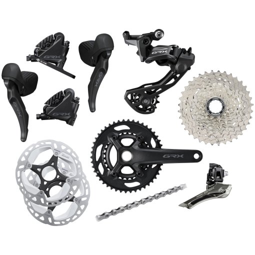 Shimano GRX FC-RX610 Crankset - 2x12-speed - black | BIKE24