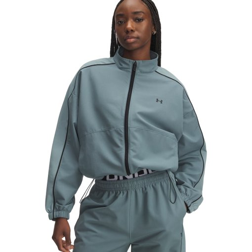 Foto de Under Armour Chaqueta Mujer - UA Rival Swoven - Jasper Blue/Serpentine/Black