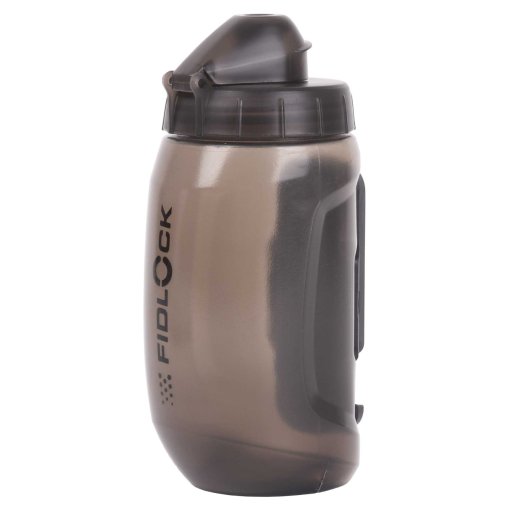 Produktbild von Fidlock Single Bottle Twist Trinkflasche 450ml + Connector - transparent schwarz