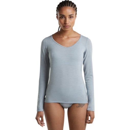 Picture of Icebreaker Merino 150 Siren Long Sleeve Sweetheart Top Women - Zinc Blue