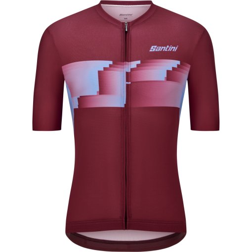 Productfoto van Santini Verve Korte mouwen shirt heren AS94075CVERVE - burgundy BU