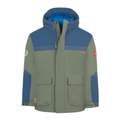 Foto de Trollkids Finnmark XT Jacket Kids - Ivy/Mystic Blue/Electric Blue