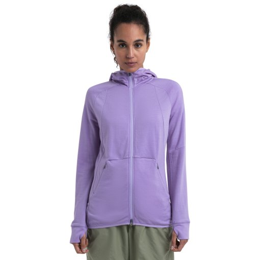 Foto de Icebreaker Chaqueta con Capucha Mujer - ZoneKnit™ Merino - Purple Gaze
