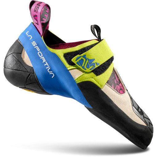 Image of La Sportiva Skwama Climbing Shoes Women - Apple Green/Cobalt Blue