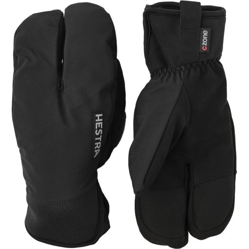 Foto de Hestra Guantes de Ciclismo de 3 Dedos - CZone Mistral Split Mitt - negro