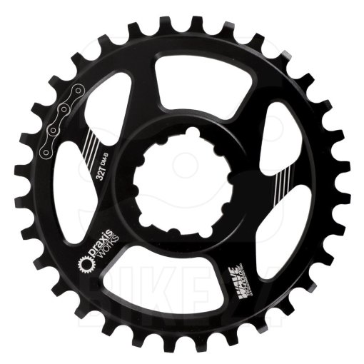 Foto de Praxis Works DM 3-Bolt Wave™ Tech MTB Chainring - DM-B - Boost - black