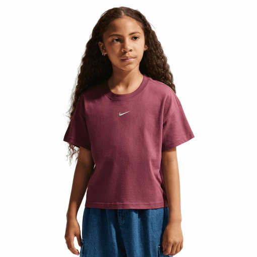 Picture of Nike Boxy Essential Tee Girls - pink smoke FZ5559-654