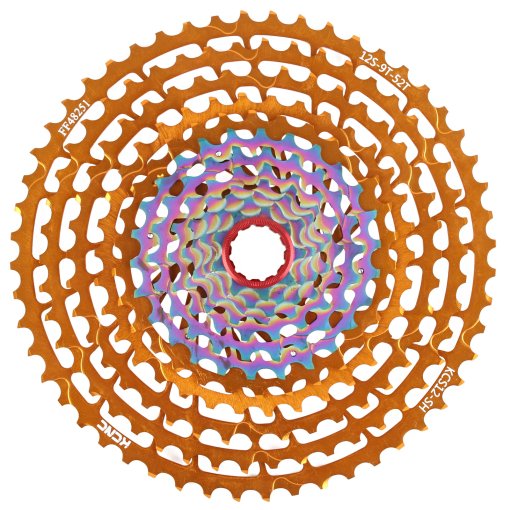 Immagine prodotto da KCNC MTB Cassette 9-52T for Microspline 12-speed - orange-gold