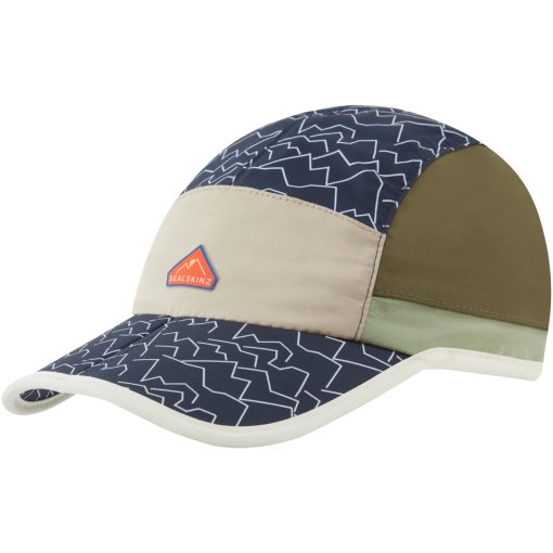Zdjęcie: SealSkinz Poringland Wodoodporna Składana Czapka Turystyczna - Print - Navy