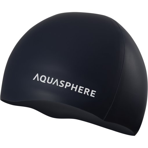 Foto de AQUASPHERE Gorro Natación de Silicona - Plain - Negro/Blanco