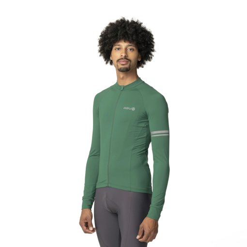 Foto de AGU Maillot de Manga Larga Hombre - Performance Solid - mystic green
