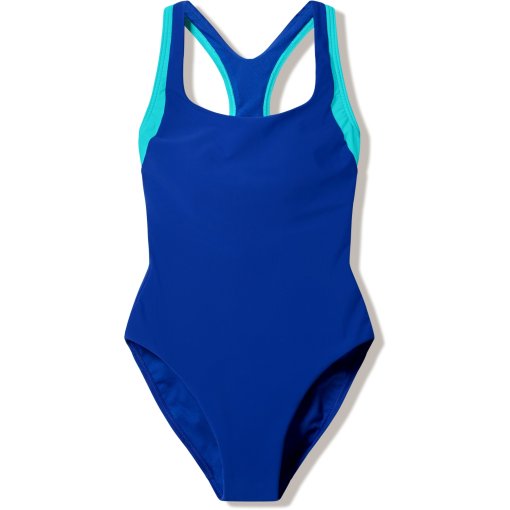 Picture of Speedo Colorblock Racerback Swimsuit Women - night watch/aqua breeze