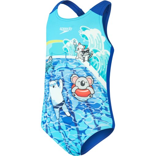 Foto de Speedo Traje de Baño Niña - Digital Printed - Size 74-80 - blue/blue