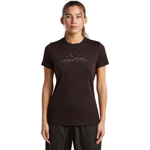 Photo produit de Icebreaker Merino 150 Tech Lite T-shirt « Sparkling Stars » pour femme - Bittersweet