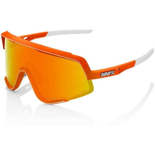 Kuva tuotteesta 100% Glendale Glasses - Soft Tact Neon Orange - HiPER Red Multilayer Mirror | Clear