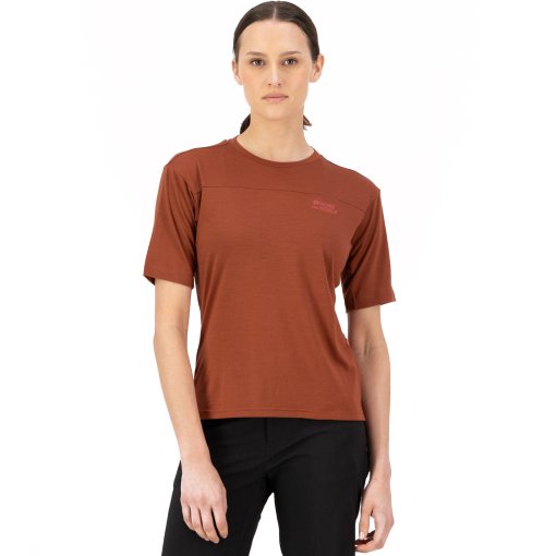 Immagine prodotto da Mons Royale Maglia Ciclismo a Maniche Corte Donna - Diversion Merino - sienna