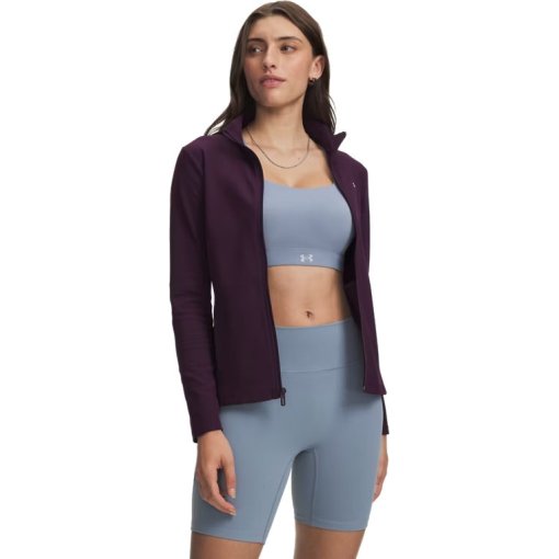 Picture of Under Armour Motion Full Zip Long Sleeve Women - Purple Echo/Mauve Pink