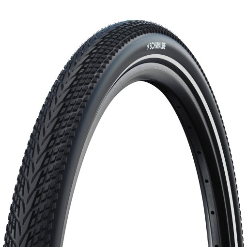Photo produit de Schwalbe Pneu Tringle Rigide - Marathon Almotion - RaceGuard | Addix Green | E-50 - 28x2.00&quot; | Black Reflex