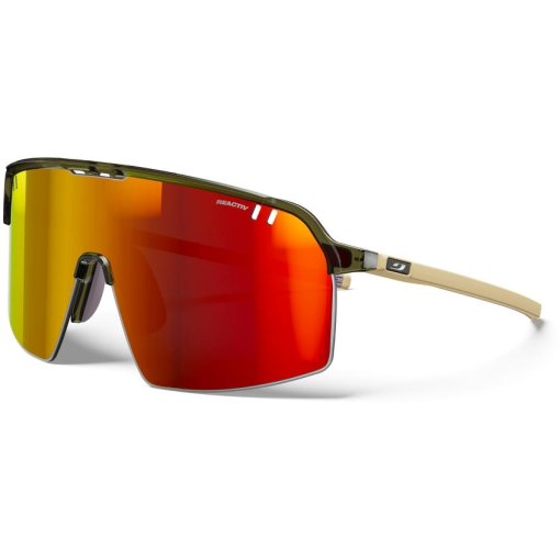 Zdjęcie: Julbo okulary - Intensity - Translucent Shiny Army Green/Matt Beige - Multilayer Red Reactiv 1-3 Light Amplifier