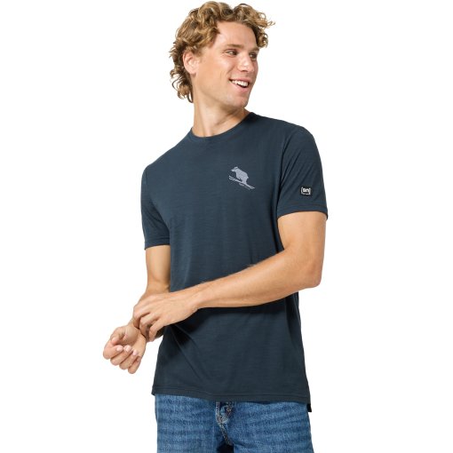 Image of SUPER.NATURAL Little Flear Tee Men - Blueberry/Foggy Blue