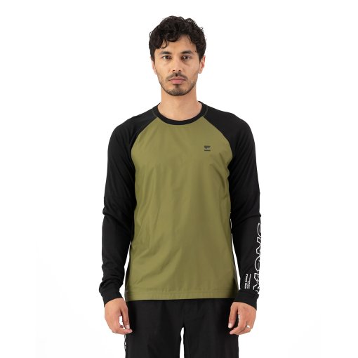 Photo produit de Mons Royale Maillot Cyclisme Homme - Tarn Merino Wind - fern / noir