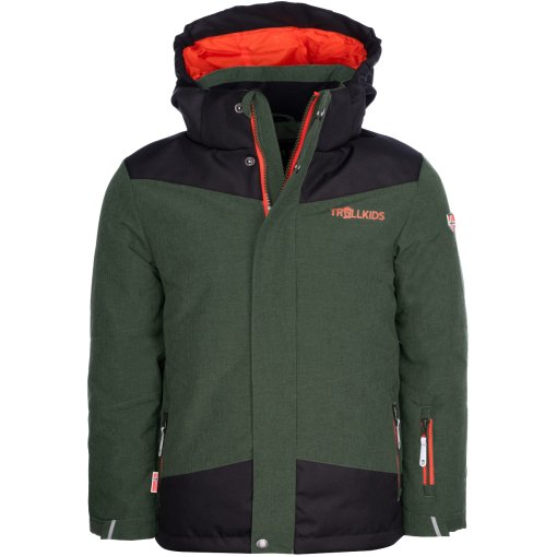 Foto de Trollkids Chaqueta Niño - Norefjell - Forest Green/Flame Orange