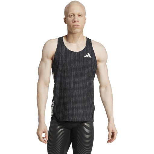 Photo produit de adidas Adizero Débardeur de running pour hommes - carbon/black JN0298