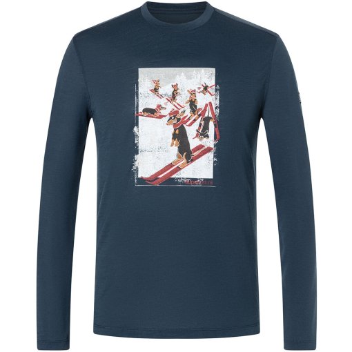 Foto de SUPER.NATURAL Camiseta de Manga Larga Hombre - Dachshund Party - Blueberry/Various