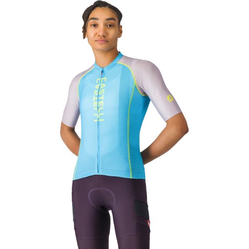 Picture of Castelli Unlimited 2 Jersey Women - neon cobalt/purple mist-light 272