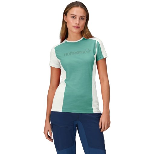Foto de Norrona Camiseta Mujer - falketind equaliser merino - Malachite Green