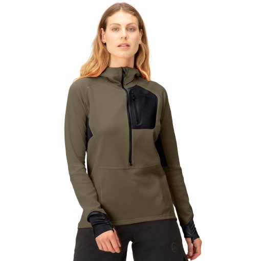 Foto de Norrona Camiseta de Manga Larga Polar Mujer - senja warm1 Hood - Olive Night