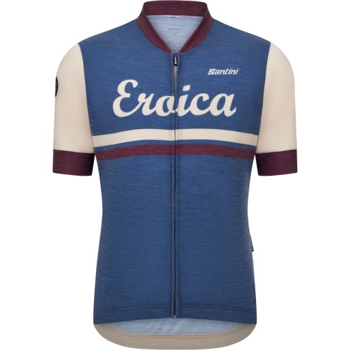 Photo produit de Santini Eroica Iris Maillot à manches courtes en laine pour hommes ER94075CIRIS - avio AV