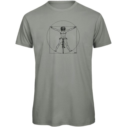 Produktbild von RTTshirts DaVinci Fahrrad T-Shirt Herren - hellgrau