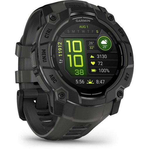 Produktbild von Garmin Instinct 3 AMOLED GPS Smartwatch - 50mm - Kohle/Schwarz