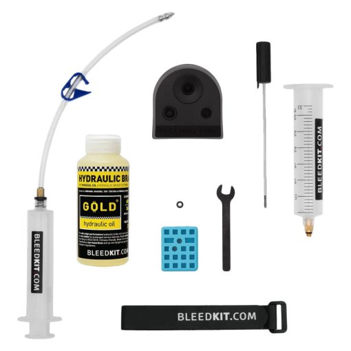 Photo produit de BLEEDKIT.COM Premium GOLD Edition Kit de purge pour freins hydrauliques de MTB Shimano