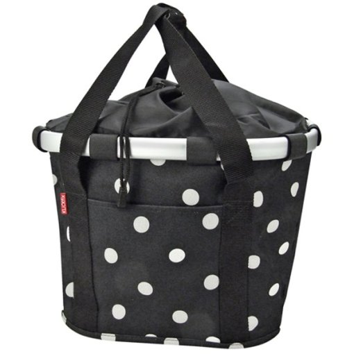 Produktbild von KLICKfix Reisenthel 0303 Fahrradkorb - 15L - black dots