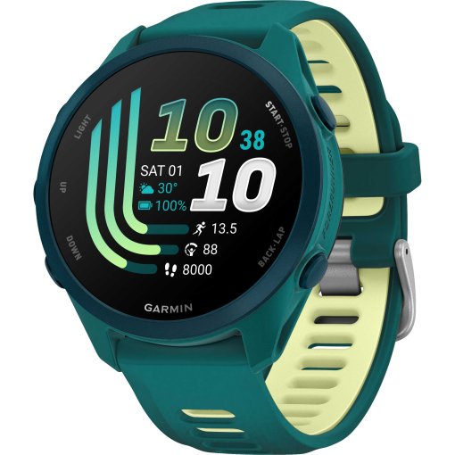 Produktbild von Garmin Forerunner 170 Music GPS Laufuhr - Teal Green/Zitrone