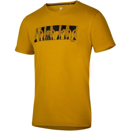 Productfoto van Ocún Classic T T-Shirt Heren - Hands In Crack - Yellow Dried Tobacco