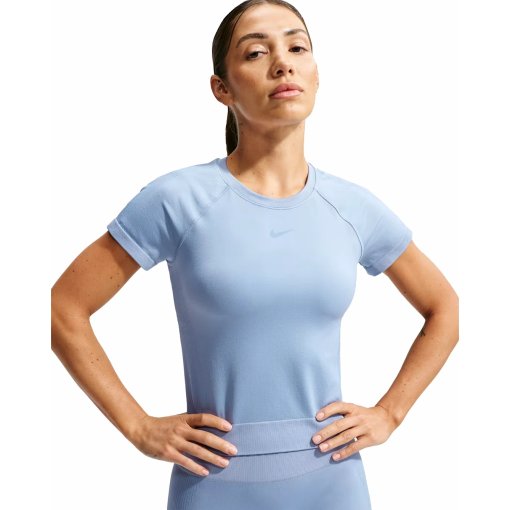 Slika izdelka Nike Pro Seamless Dri-FIT Majica za ženske - work blue IM9972-486