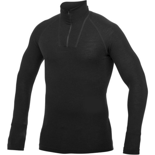 Foto de Woolpower Camiseta Interior Manga Larga Unisex - LITE Zip - negro