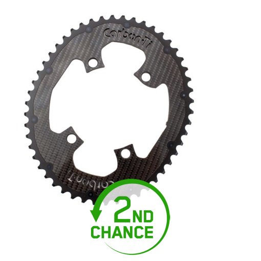 Produktbild von Carbon-Ti X-CarboCam Kettenblatt Oval - 110mm - für Dura Ace R9100 - schwarz - B-Ware