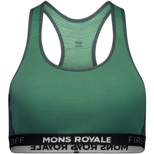 Picture of Mons Royale Sierra Merino Sports Bra Women - deep jade / dark cypress